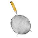 Thunder Group SLSTN5206, 6-Inch Stainless Steel Single Fine Mesh Strainer w/Wooden Handle