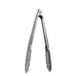 Thunder Group SLTHUT107, 7-Inch 1-Piece Stainless Steel Scalloped Heavy Duty Utility Tong
