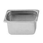 Thunder Group STPA6194, Ninth Size Stainless Steel 4-Inch Deep 22 Gauge Anti Jam Pans