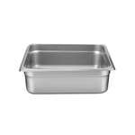 Thunder Group STPA8234, 2/3 Size 4-Inch Deep 24 Gauge Anti Jam Steam Pan, Stainless Steel, Rectangular