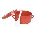 Thunder Group T-111, 64 Oz 10.5-inch Plastic Body and Melamine Insulated Rice Container with Handles and Rice Spoon, Set of 2