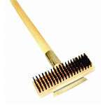 Thunder Group WDВЅ027H, 27-Inch Heavy Duty Steel Wire Brush with Scraper & Long Wood Handle