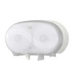 Tork 473000, Twin High Capacity Coreless Bath Tissue Dispenser, White