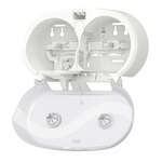 Tork 473000, Twin High Capacity Coreless Bath Tissue Dispenser, White