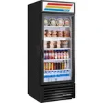 True Refrigeration True GDM-23-HC~TSL01, 27-Inch One-Section Glass Door Merchandiser w/Right Hinge Swing Door, Black, 115V