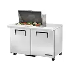 True Refrigeration True TSSU-48-12M-B-HC, 48.38-Inch 2 Door Counter Height Mega Top Refrigerated Sandwich / Salad Prep Table