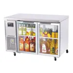 Turbo Air JUR-48-G-N 1 Glass Door Undercounter Refrigerator, Side Mount