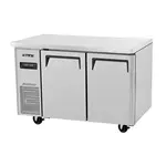 Turbo Air JURF-48-N 2 Solid Doors Undercounter Dual Temp, Side Mount