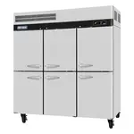 Turbo Air PRO-77-6R-N 6 Solid Half-Doors Top Mount Reach-In Refrigerator