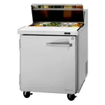 Turbo Air PST-28-N-L 1 Solid Door Sandwich/Salad Prep Table, Left-Hinged