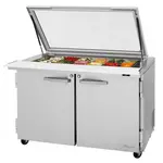 Turbo Air PST-48-18-N-GL 2 Solid Doors Mega-Top, Sandwich/Salad Prep Table, Glass Lid