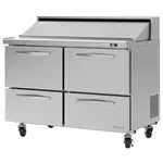 Turbo Air PST-48-D4-N 4 Drawers Sandwich/Salad Prep Table