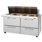 Turbo Air PST-60-24-D4-N 4 Drawers Mega-Top, Sandwich/Salad Prep Table