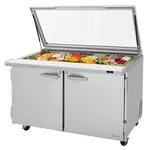 Turbo Air PST-60-24-N-GL 2 Solid Doors Mega-Top, Sandwich/Salad Prep Table, Glass Lid