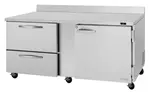 Turbo Air PWR-72-D2R-N, 2 Drawers 1 Right-Hinged Door Worktop Refrigerator