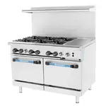 Turbo Air TARG-6B12G, 48-Inch 6-Burner Gas Range with 12-Inch Griddle, CSA