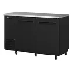 Turbo Air TBB-24-48SB-N6 Underbar 24.5-Inch D Narrow, 2 Solid Door (49-Inch L), Black Vinyl Ext. Back Bar, R-600a