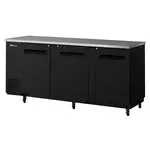 Turbo Air TBB-24-72SB-N6 Underbar 24.5-Inch D Narrow, 3 Solid Door (73-Inch L), Black Vinyl Ext. Back Bar, R-600a