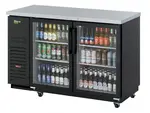 Turbo Air TBB-2SGD-N 58.75-inch Underbar 2 Glass Doors Back Bar, Black Vinyl Exterior