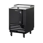 Turbo Air TBC-24SB-N6 Underbar 1 Lid Black Vinyl Ext. Bottle Cooler
