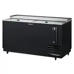 Turbo Air TBC-65SB-N6 Underbar 2 Lids Black Vinyl Ext. Bottle Cooler