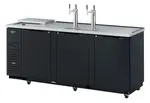 Turbo Air TCB-4SBD-N, 90-inch Black Vinyl Underbar 4 Keg Club Top, Digital Type