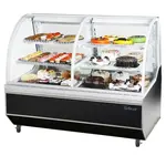 Turbo Air TCB-5R, 59-inch Curved Glass Dual Dry / Refrigerated Bakery Display Case with Lift-Up Front - 18.6 Cu. Ft.