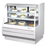 Turbo Air TCGB-48-W-N, 48.5-Inch 15.6 cu. ft. Curved Glass Refrigerated Bakery Display Case with 2 Shelves