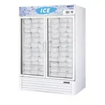 Turbo Air TGIM-49W-N 2 Glass Doors Swing Ice Merchandiser, White Cabinet