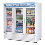 Turbo Air TGM-72RS-N Refrigerator 3 Doors Swing Glass Merchandiser, White Cabinet