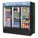 Turbo Air TGM-72RSB-N Refrigerator 3 Doors Swing Glass Merchandiser, Black Cabinet