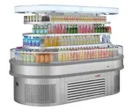 Turbo Air TIOM-48RSRS-N, 96-inch Oval Island Display Case, Stainless Steel Self-Serve Merchandiser