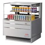 Turbo Air TOM-36L-UFD-S-2S-N, 34-inch 1 Shelf Low Profile Open Display Case, Rear Sliding Doors