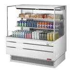 Turbo Air TOM-48L-UF-W-3S-N, 46-inch Horizontal Low Profile White Open Display Case, 2 Shelf