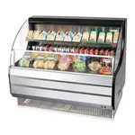 Turbo Air TOM-50LB-SF-N Open Display Horizontal Merchandiser 50-Inch L Low Profile SS Front Panel-Black