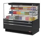 Turbo Air TOM-60L-UF-B-3S-N, 58-inch Horizontal Low Profile Black Open Display Case, 2 Shelf