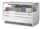 Turbo Air TOM-60L-UF-W-1S-N, 58-inch Horizontal Low Profile White Open Display Case