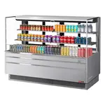 Turbo Air TOM-72L-UFD-S-3S-N, 71-inch 2 Shelf Low Profile Open Display Case, Rear Sliding Doors
