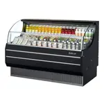 Turbo Air TOM-75SB-SP-A-N Open Display Horizontal Merchandiser 75-Inch L Slim Line Solid Side Panel-Black Ext.& Int.