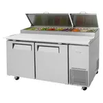 Turbo Air TPR-67SD-N 2 Solid Doors Pizza Prep.Table