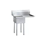 Turbo Air TSA-1-14-R2, One Compartment Sink, Drain Board, Stainless Steel