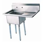Turbo Air TSA-1-R1-E, 39-inch One Compartment Sink, Green World Series