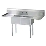 Turbo Air TSA-2-D1, 18 x 18 x 11-inch Two Compartment Sinks, Stainless Steel