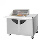 Turbo Air TST-48SD-12M-N-CL, 2 Solid Door Mega Top Sandwich/Salad Unit, Clear Lid