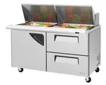 Turbo Air TST-60SD-24-D2-N, 1 Solid Door, 2 Drawers Mega Top Sandwich/Salad Unit