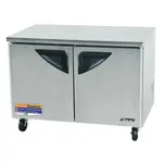 Turbo Air TUR-48SD-N 2 Solid Doors Undercounter Refrigerator
