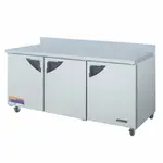 Turbo Air TWR-72SD-N 3 Solid Doors Worktop Refrigerator
