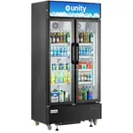 Unity U-40M, 39-Inch Two Glass Door Merchandiser Refrigerator with LED Lighting