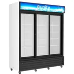 Unity U-GM3-S, 68-Inch Three Sliding Glass Door Merchandiser Refrigerator with LED Lighting