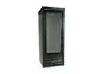 Universal Coolers ADM-1-SCB 30x30x78-Inch Beverage Merchandiser, Glass Swinging Anthony Door, Black Exterior, Self-Contained